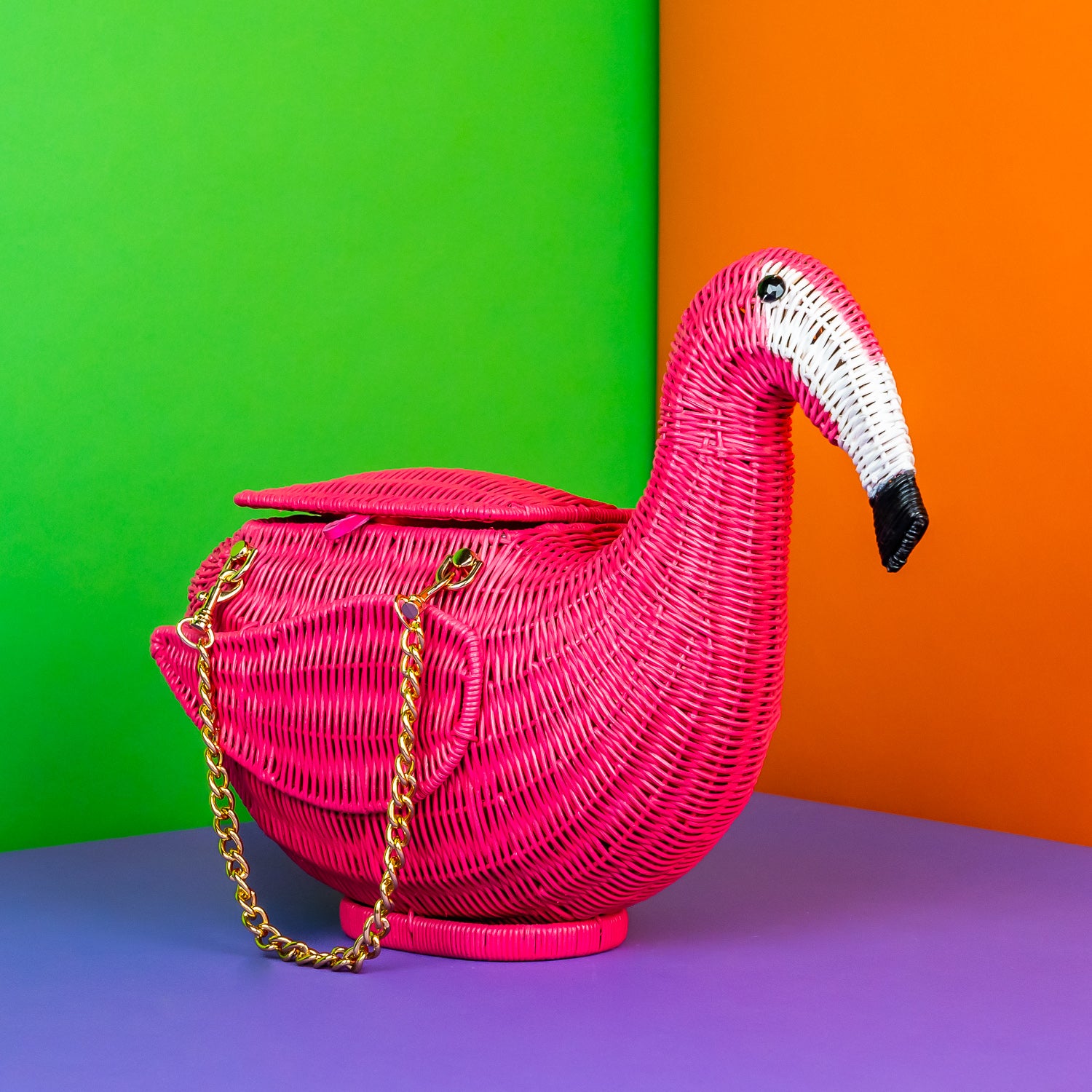 The Flamingo Purse Collection Wicker Darling - Main Image