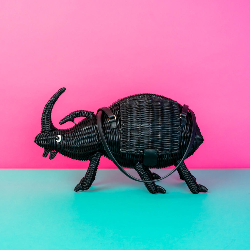Ulysses the Rhino Beetle Bag | Wicker Darling
