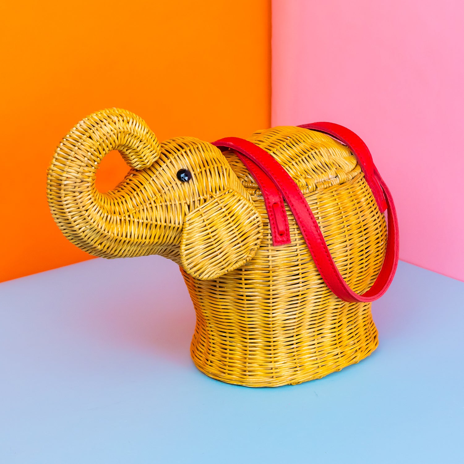 Elephant wicker bag sale