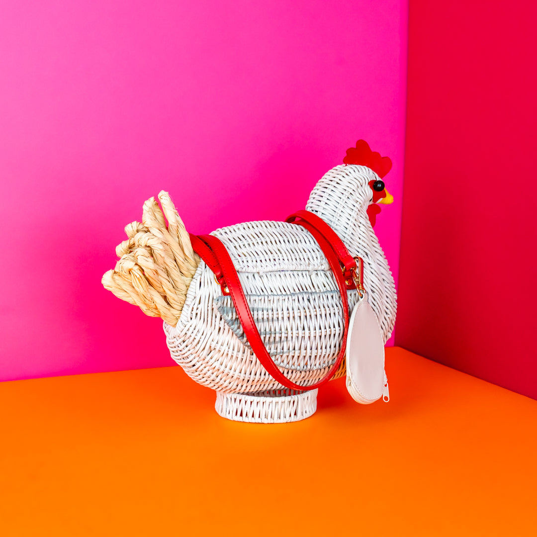 Chook the Chicken Bag with Egg Coin Purse II | Wicker Darling
