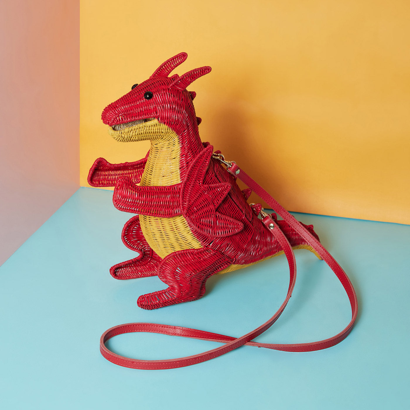 Rhys the Red Dragon Bag Wicker Darling