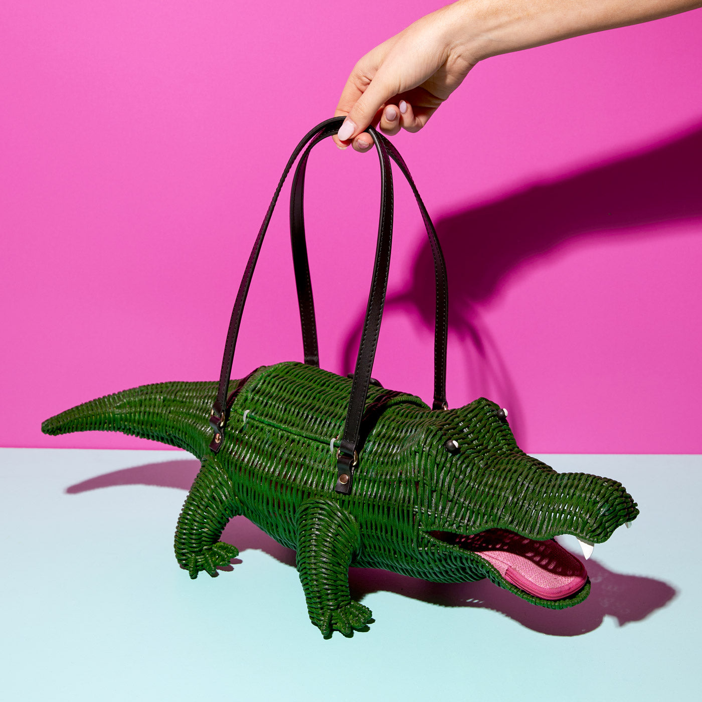 Alligator clutch bag
